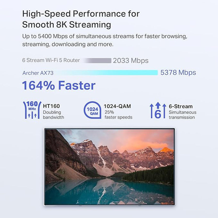 TP-Link Archer AX73 AX5400 Dual-Band Gigabit Wi-Fi 6 Router