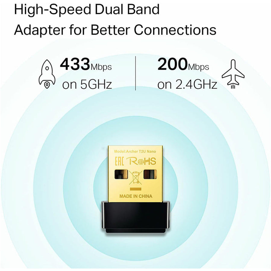 TP-Link Nano AC600 USB Wi-Fi Adapter(Archer T2U Nano)