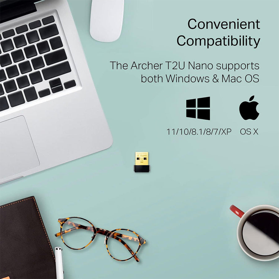 TP-Link Nano AC600 USB Wi-Fi Adapter(Archer T2U Nano)
