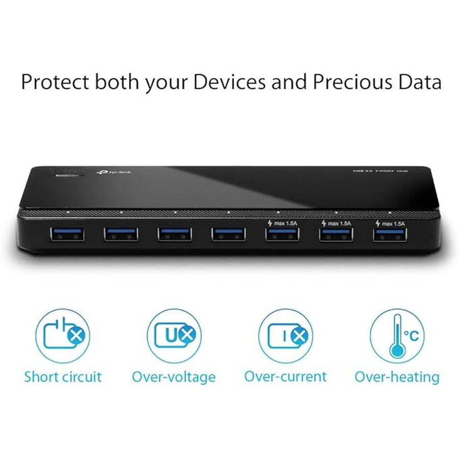 TP-Link UH700 7-Port USB 3.0 Hub – 5Gbps High-Speed Data Transfer