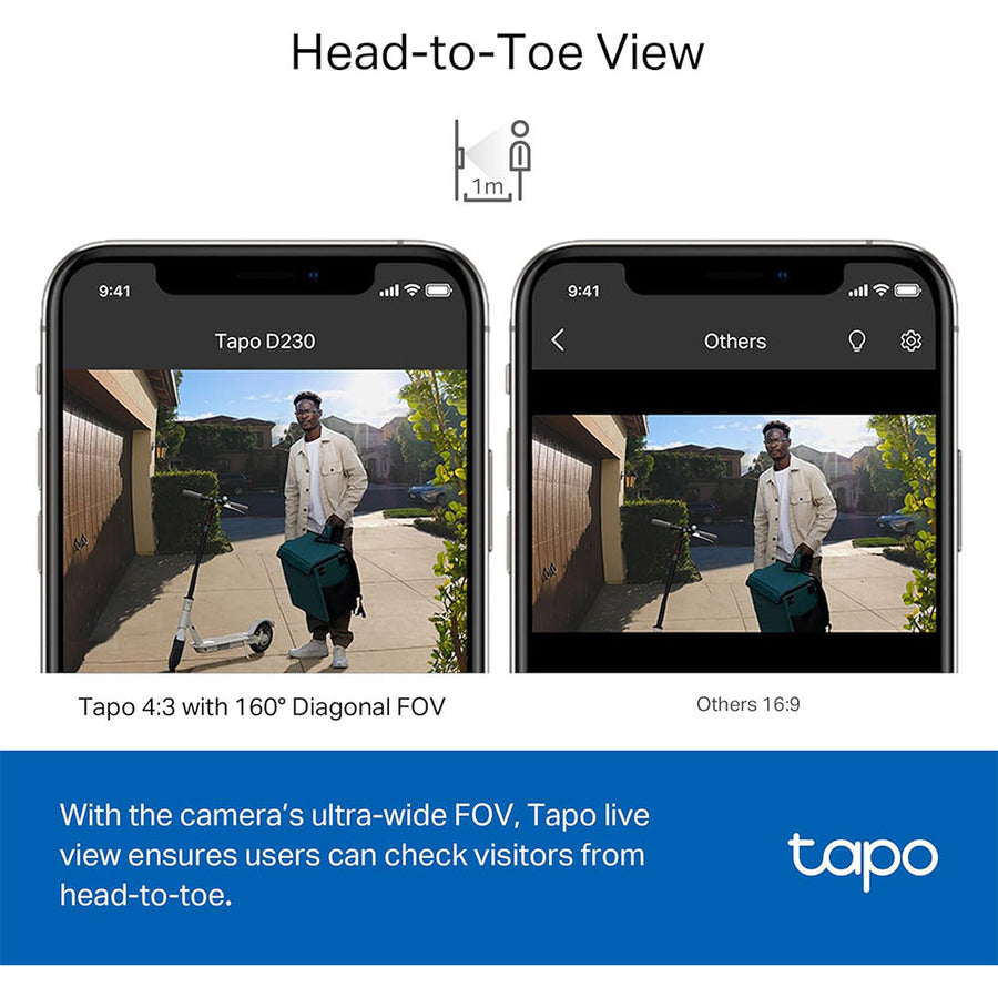 TPLink Tapo D230S1 Smart Video Doorbell Camera Kit