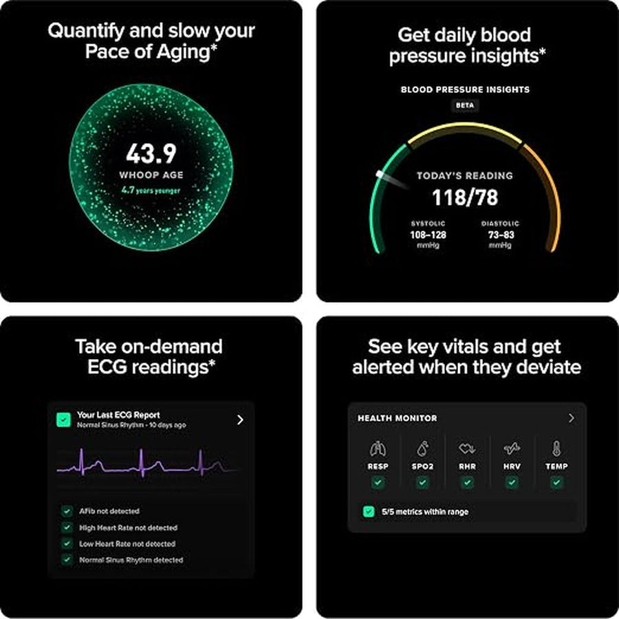 WHOOP 5.0 MG Life Health & Fitness Tracker with 12-Month Membership
